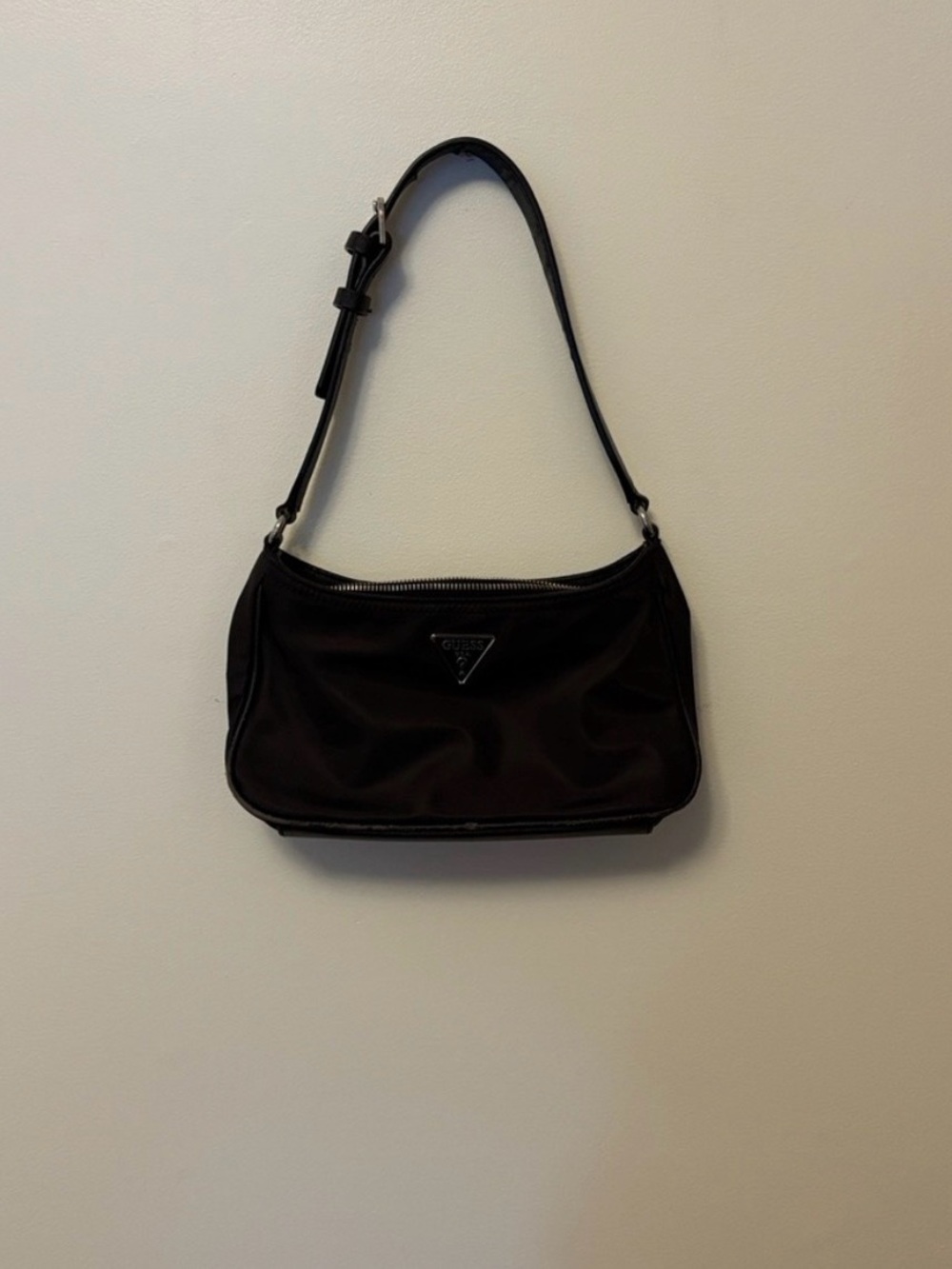 GUESS Black Shoulder Bag with Adjustable Strap